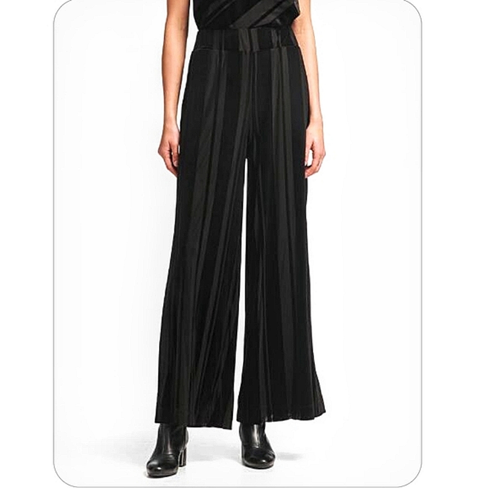 🆕 DKNY Velour Wide-Leg High-Waist Lined Pants